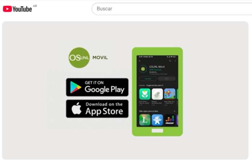 Tutoriales de uso de la app OSUNL Móvil